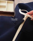 Hooded Color-Block Half-Zip Sweatshirt