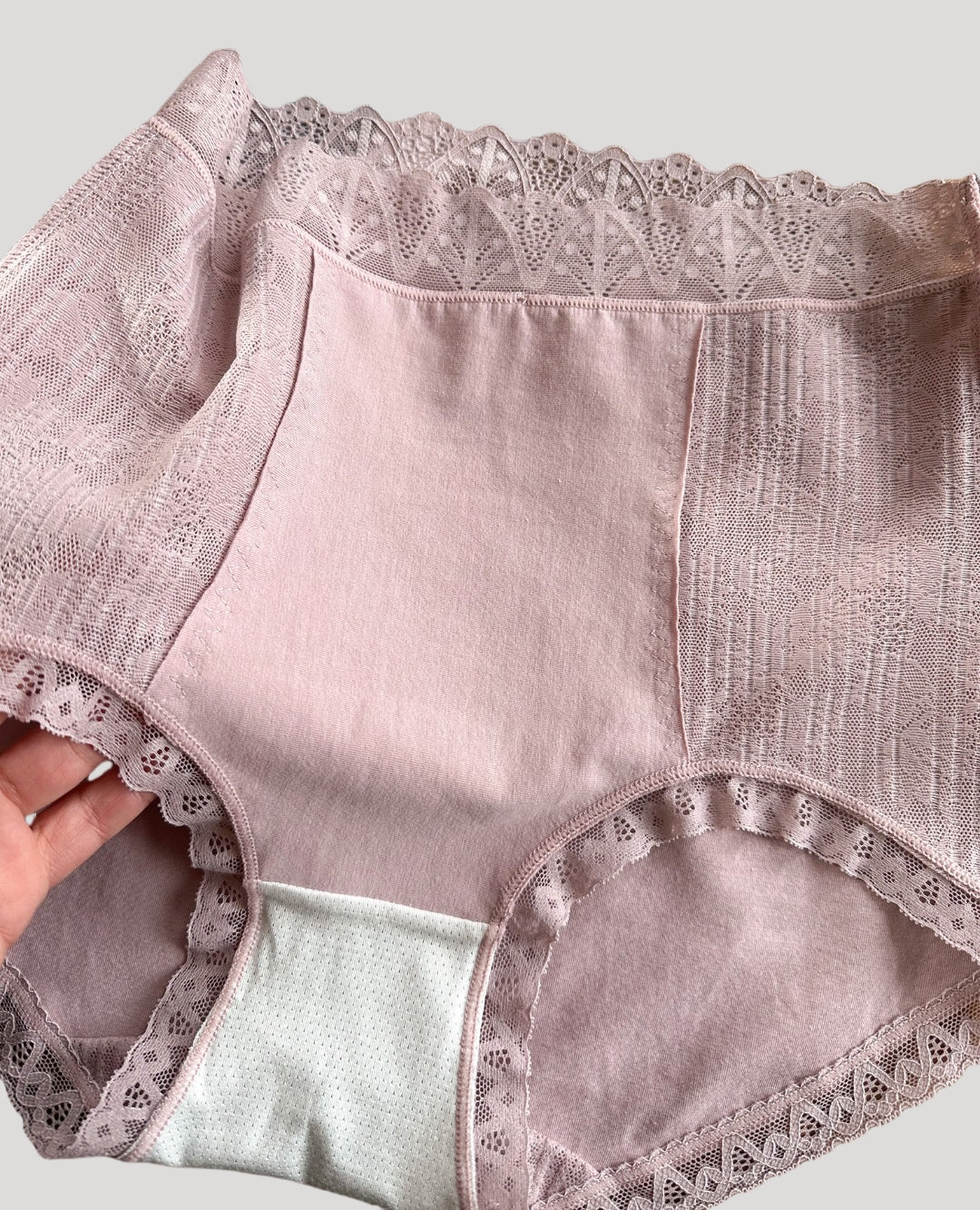 Japan Gun Two-Piece High-Waisted Lace Panties with Mulberry Silk Gusset