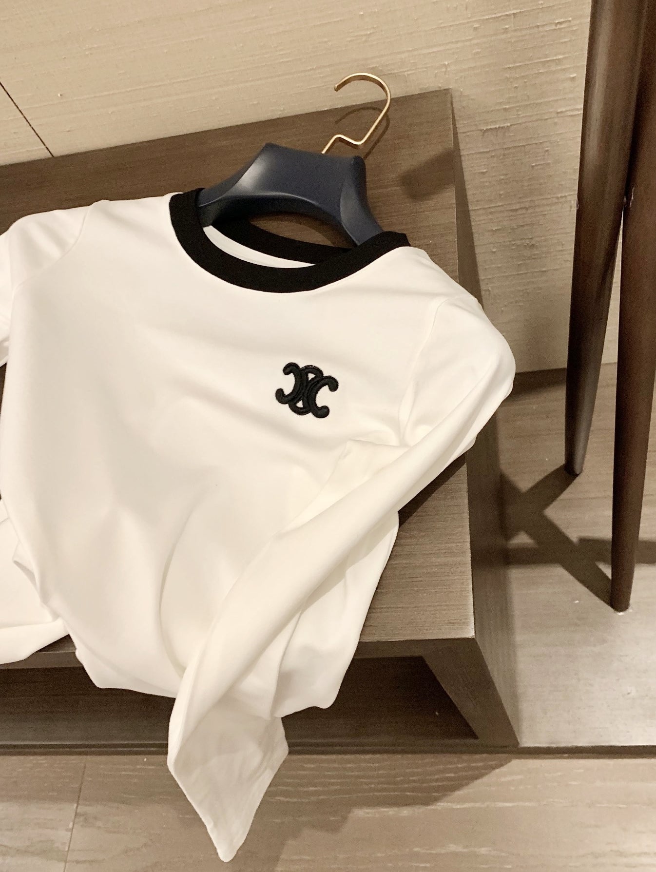 3D Embroidered Raised Logo Thin Fleece High-Elastic Base Shirt
