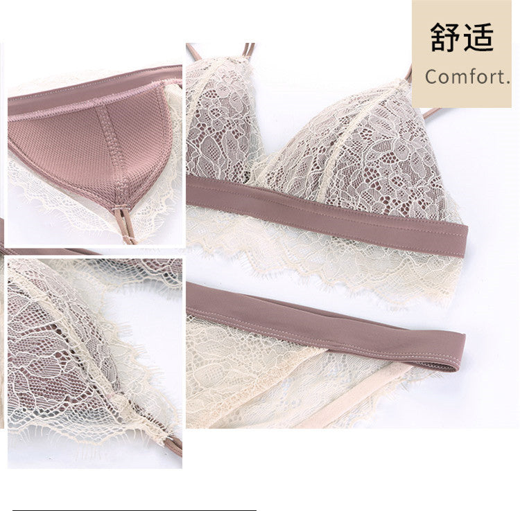 French Triangle Cup Sexy Lace Bra