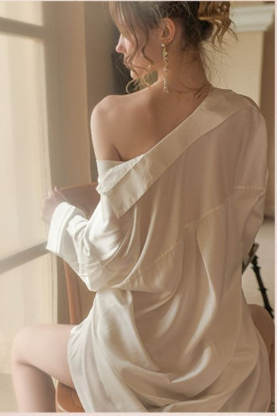 Ice Silk Super Soft Shirt Nightgown