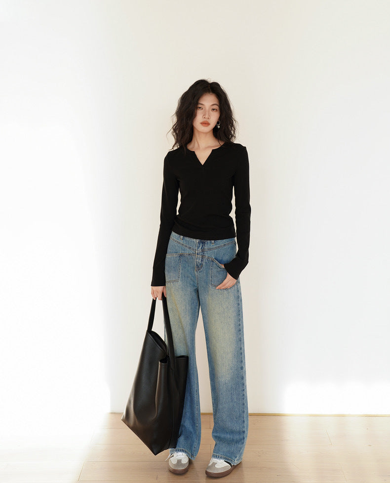 Korean AMTN Upgraded V-Neck Fleece-Lined Base Layer