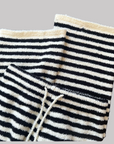 Upgraded Black & White Striped Flannel Loungewear Set