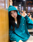 Gawk Embroidered Smiley Face Hoodie