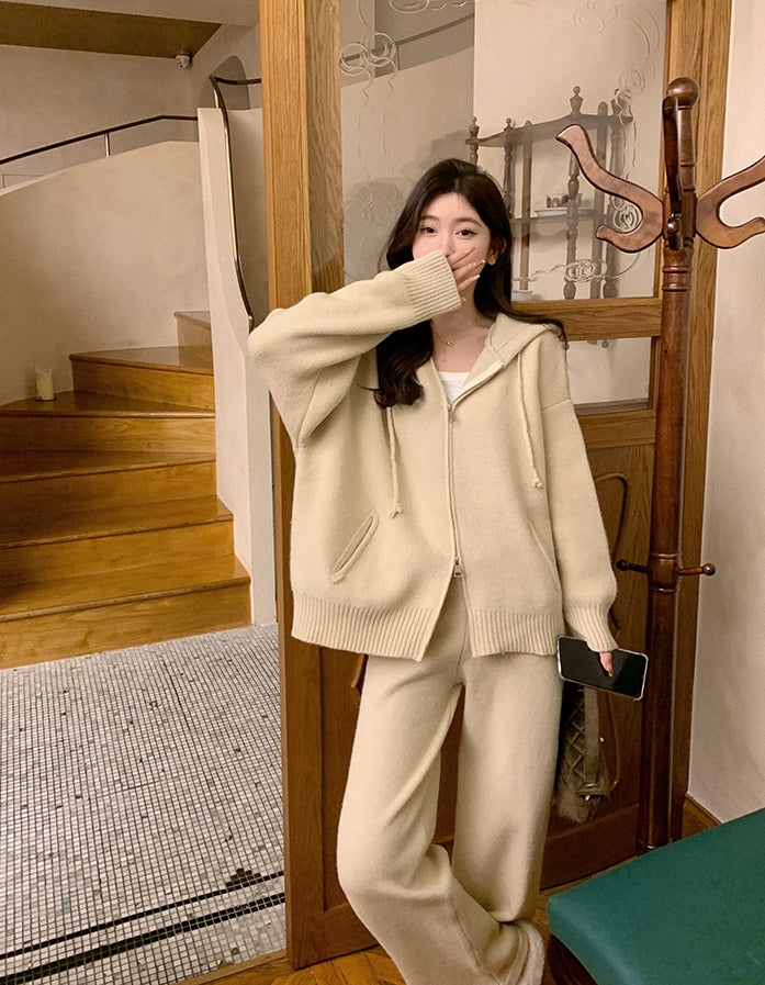 Lazy Person Thick Soft Knit Set
