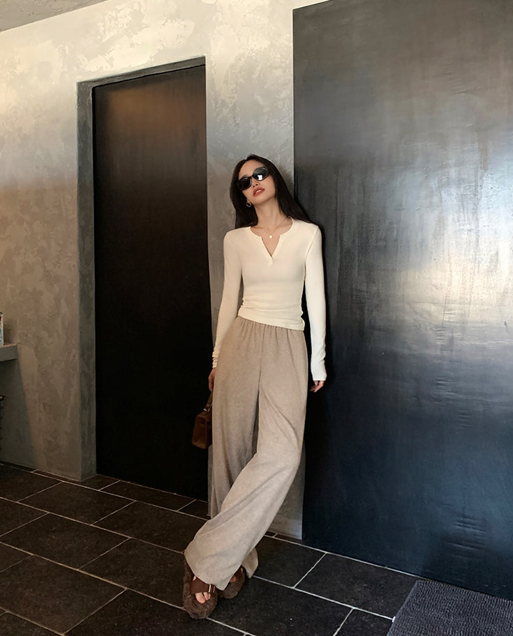 Korean AMTN Upgraded V-Neck Fleece-Lined Base Layer