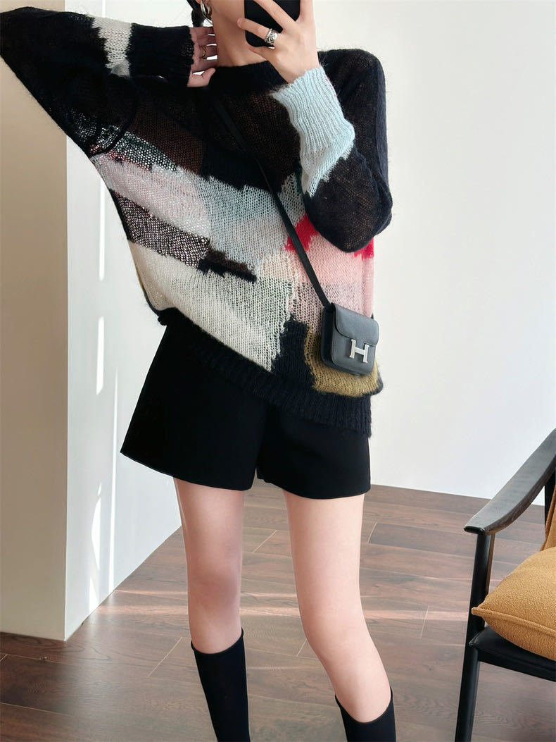 Tailored Wool Vest and A-Line Wide-Leg Shorts Set