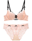 3D Push-Up Lace Wireless Bra Set