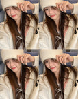 Korean-Style Colorblock Fleece-Lined Hoodie Jacket