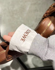 PU Leather Logo Sweatshirt