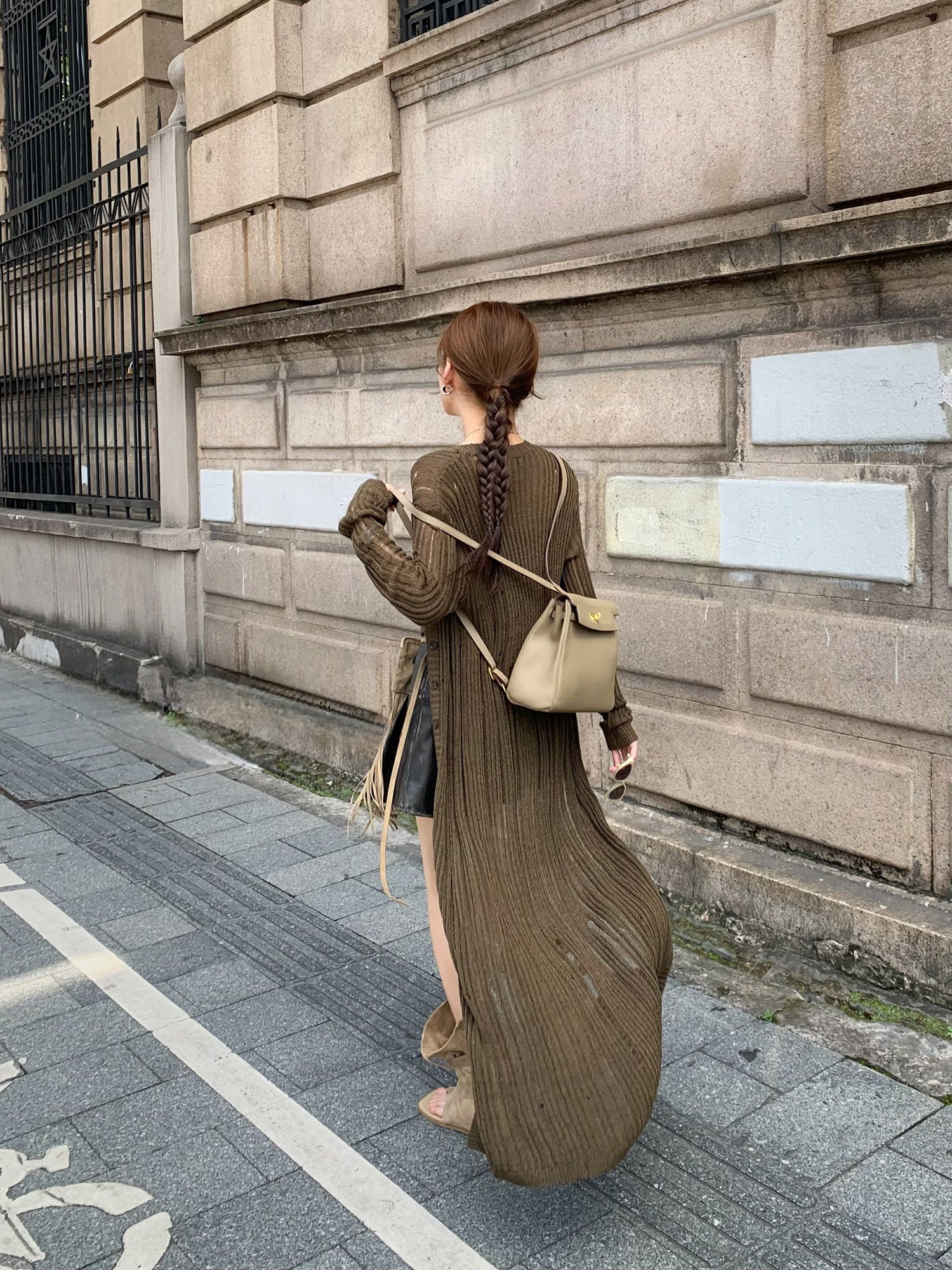 Lazy Casual Long Loose Knit Cardigan