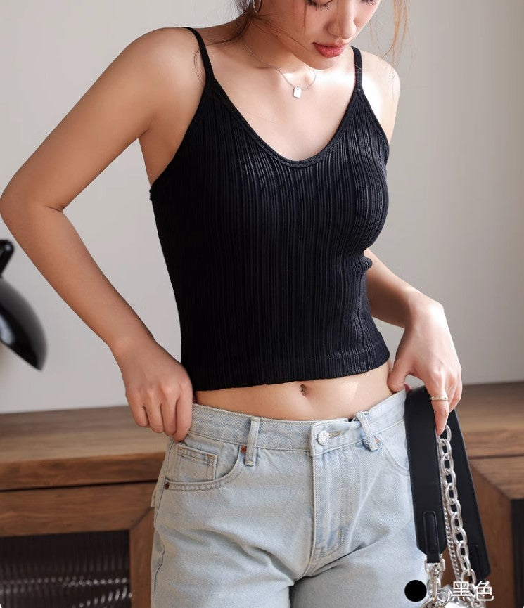 Textured High Elastic With Coaster Camisole