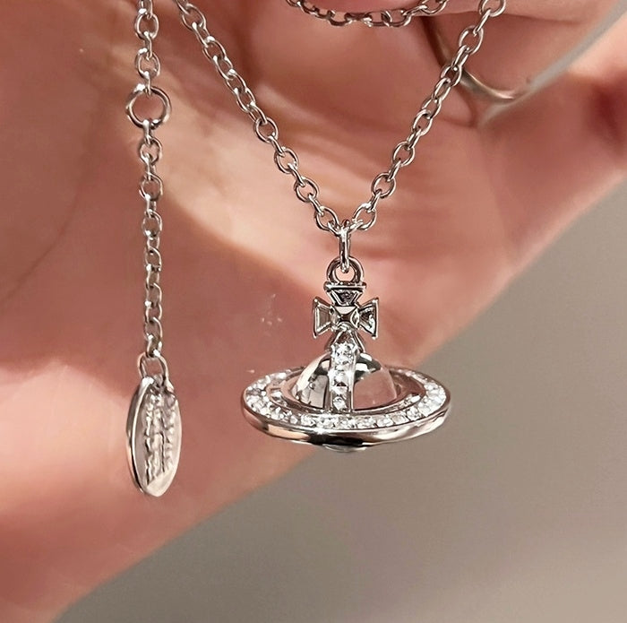 3D Saturn Necklace