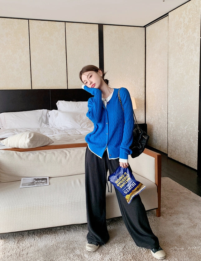 Cozy High-Waisted Wide-Leg Pants