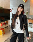 Sweet & Cool Girl Style Stand Collar Jacket