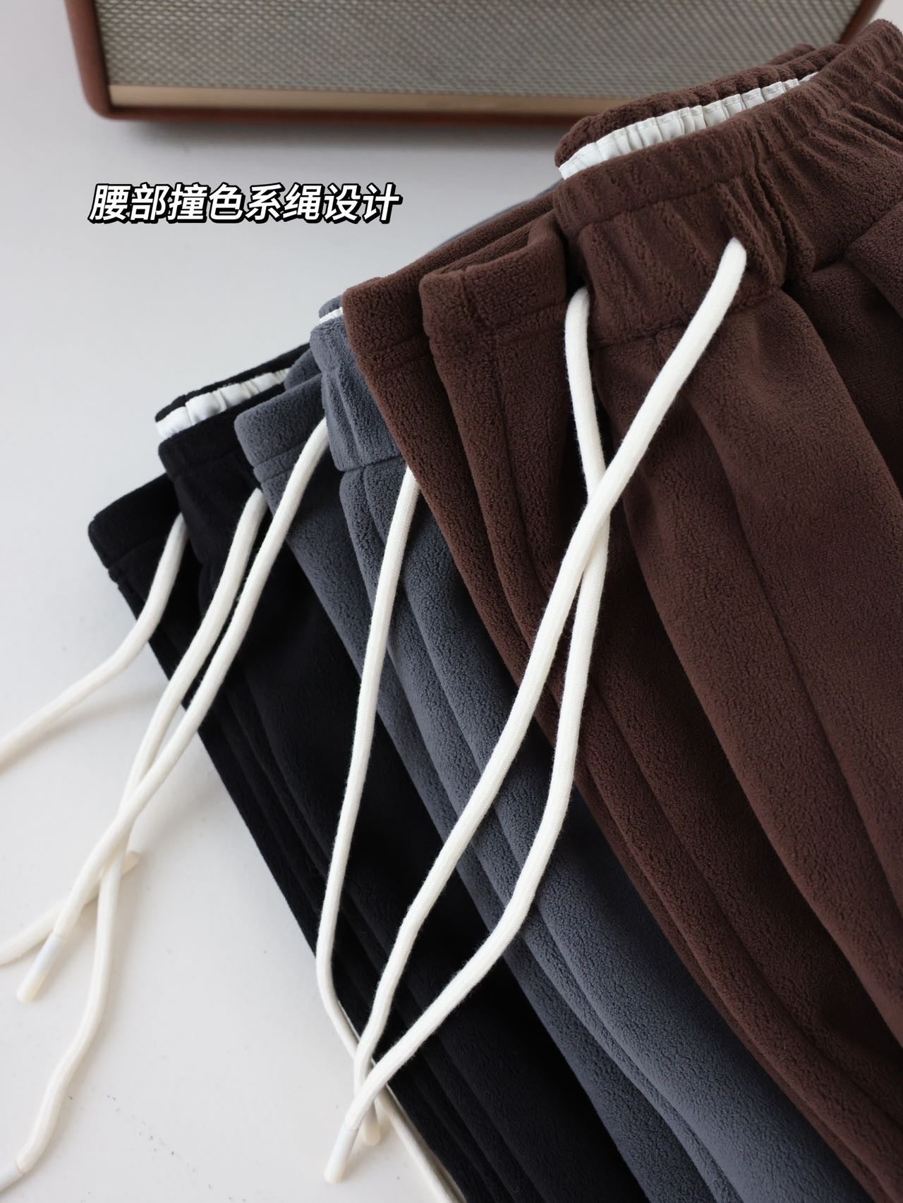 One-piece sherpa-lined jogger sweatpants