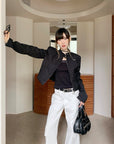 Sweet & Cool Girl Style Stand Collar Jacket