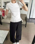 Japan EGG Lace Panel Shoulder Tee