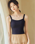 Vintage Square Neck Built-in Cup Camisole