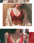 Red Wire-Free Bra Set