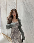 Fishtail Dress With Chinese Ink Sling