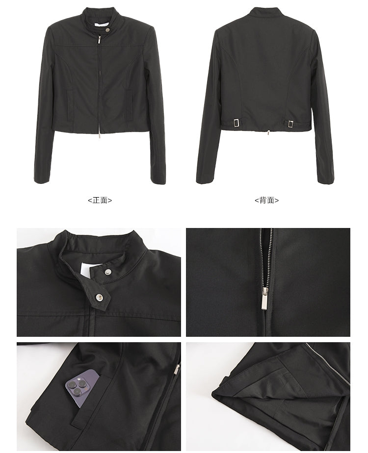 Sweet & Cool Girl Style Stand Collar Jacket