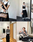 Japan EGG Lace Panel Shoulder Tee