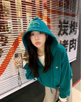 Gawk Embroidered Smiley Face Hoodie