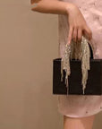 KARA MIDI FRINGE Crystal Tassel Bag
