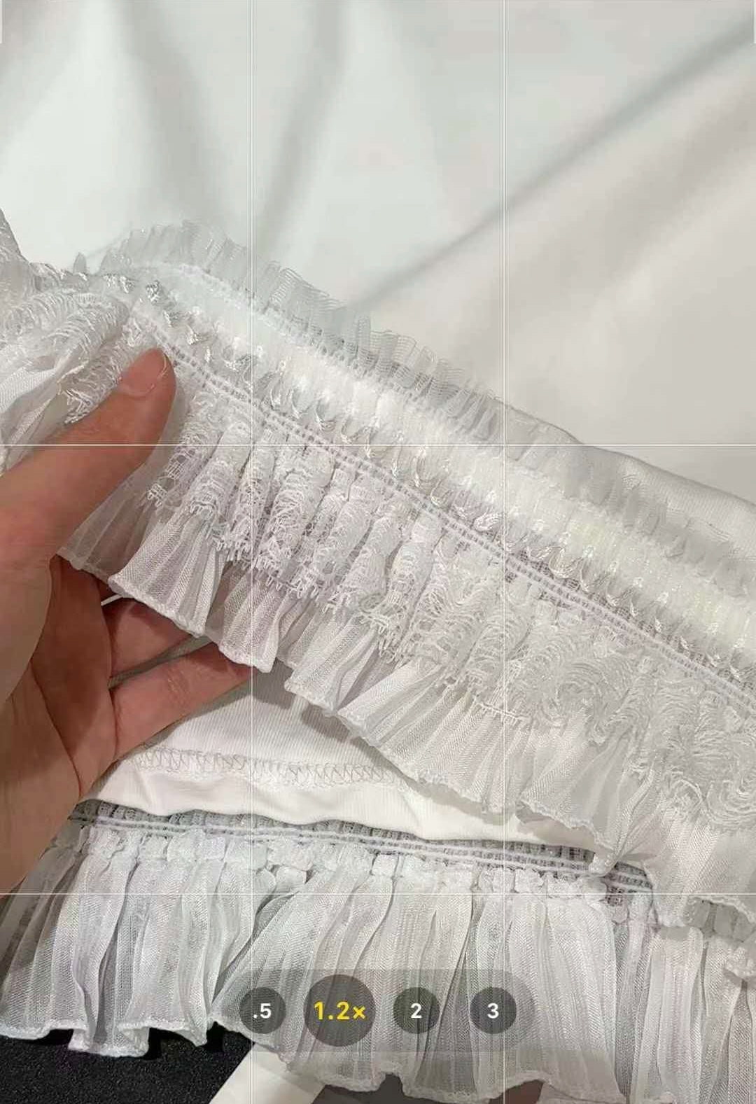 Japan EGG Lace Panel Shoulder Tee