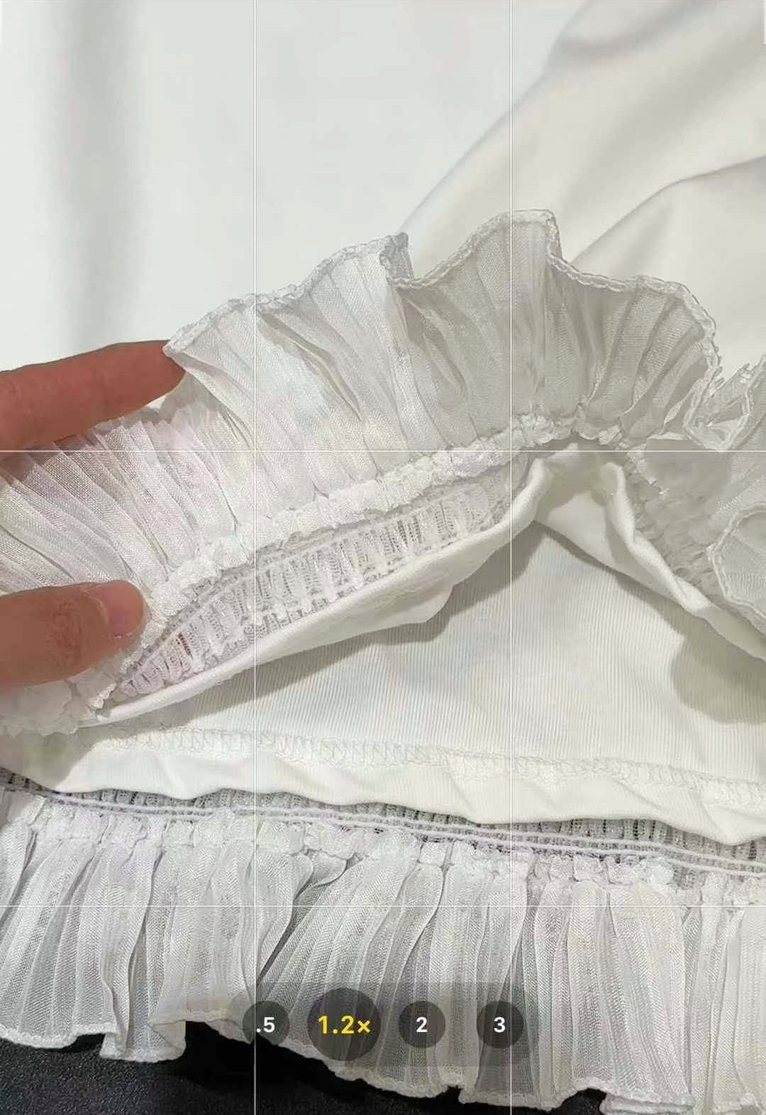 Japan EGG Lace Panel Shoulder Tee