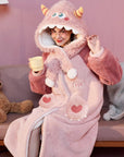 Little Monster Coral Fleece Thickened Robe