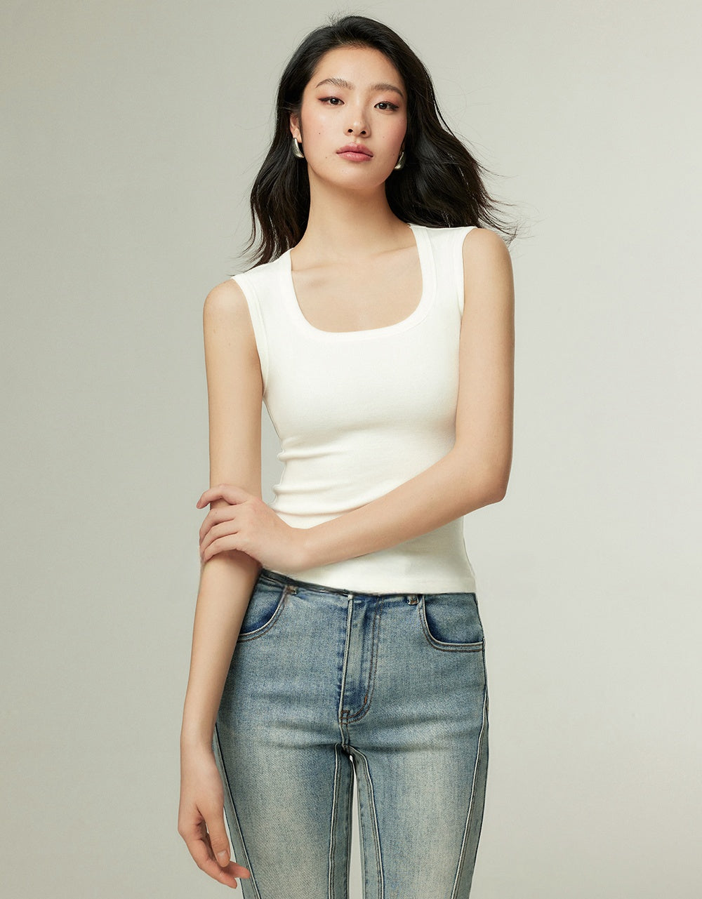 Thermal Fleece-Lined Padded Sleeveless Tank