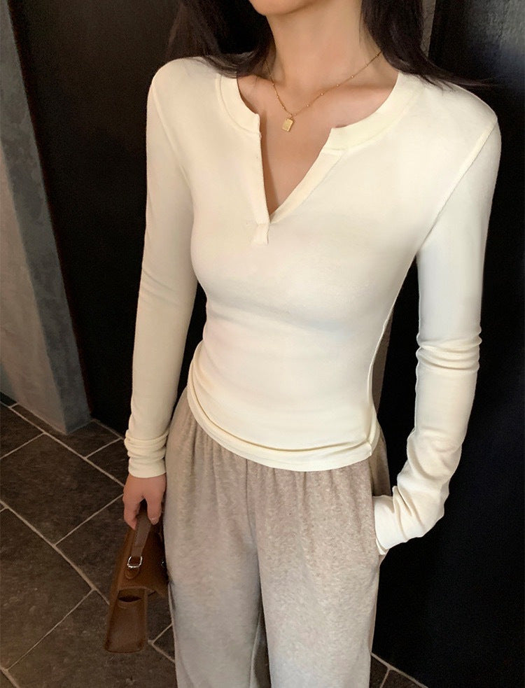 Korean AMTN Upgraded V-Neck Fleece-Lined Base Layer