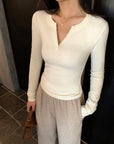 Korean AMTN Upgraded V-Neck Fleece-Lined Base Layer