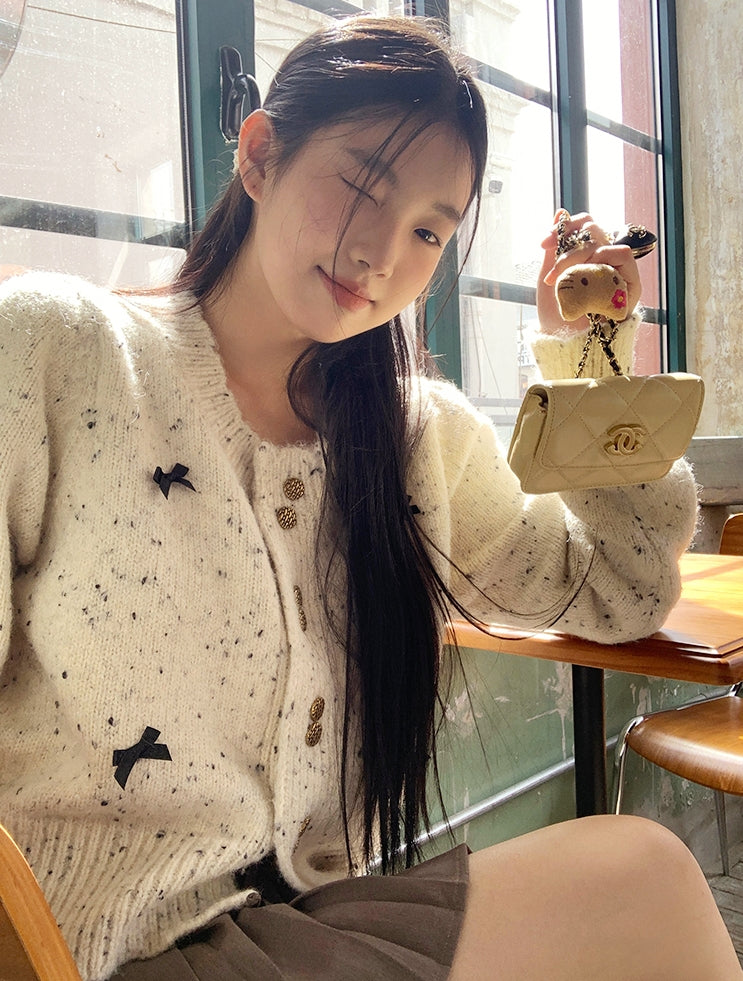 Autumn and Winter Oatmeal Knit Cardigan