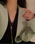 Long Gold Tassel Necklace