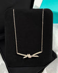 Twisted Knot Collarbone Necklace