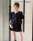 Lucury Sequin Handmade Floral Coat