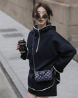 Hooded Color-Block Half-Zip Sweatshirt