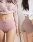 Japan Gun Two-Piece High-Waisted Lace Panties with Mulberry Silk Gusset