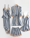 Five-Piece Sleepwear Set Suitable for All Seasons