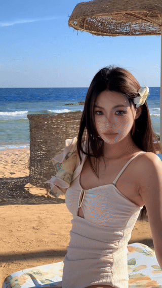 One-Shoulder Ruffled Swimsuit with Sheer Cover-Up