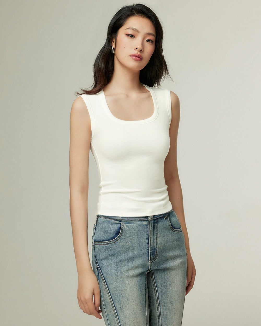 Thermal Fleece-Lined Padded Sleeveless Tank