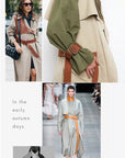 Haute Couture British Style Color Patchwork Trench Coat