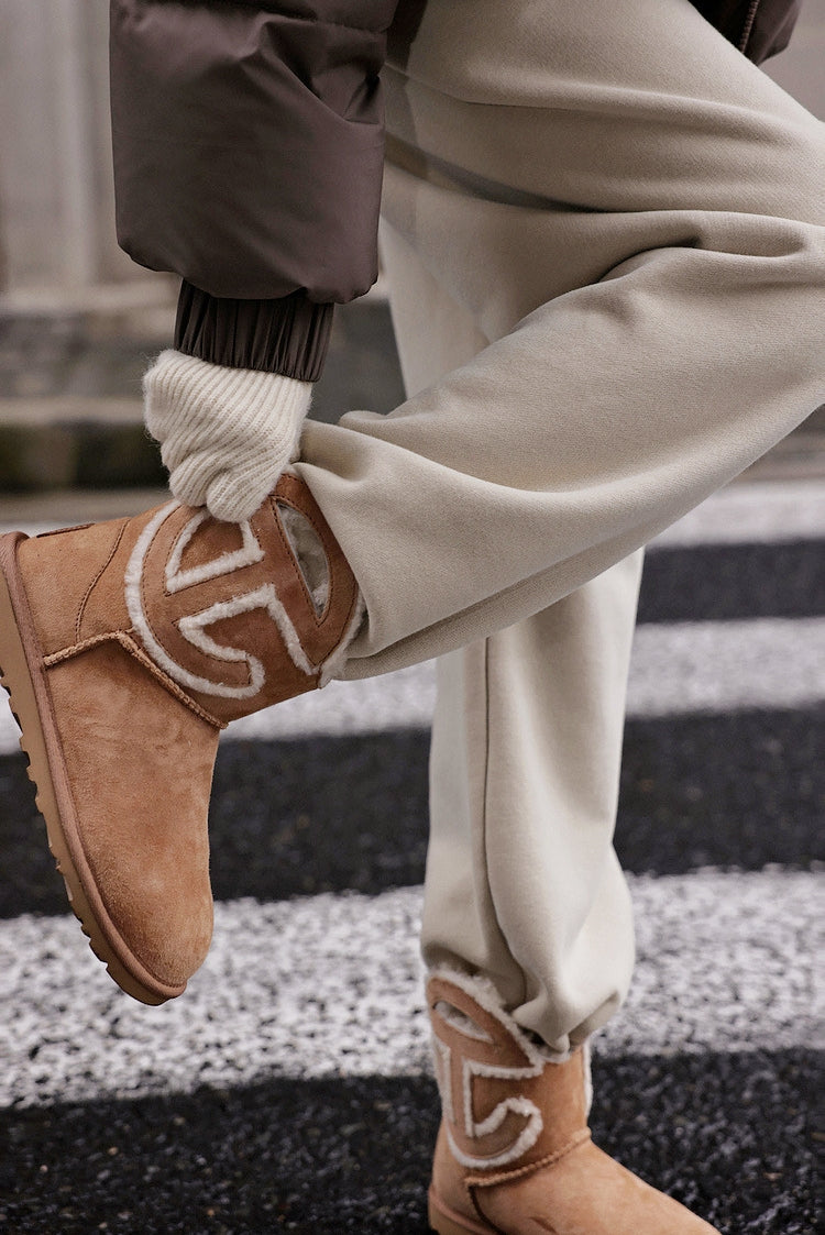 One-piece sherpa-lined jogger sweatpants
