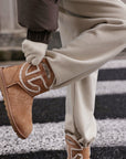 One-piece sherpa-lined jogger sweatpants