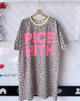 Cotton Leopard Letter Pajama