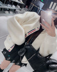 TB Wool Blend Quilted Varsity Jacket