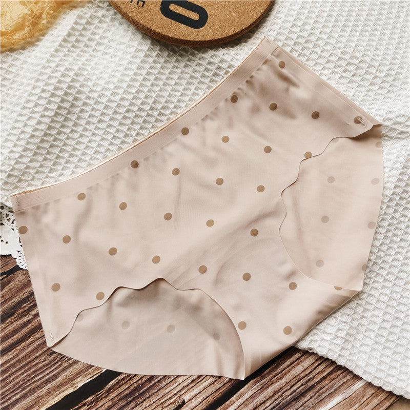 Retro Style Ice Silk Traceless Mid-Waist Panties (2PCS Pack)